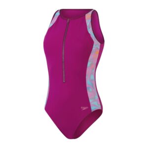 Calzoneta Speedo EcoEndurance+ Hydrasuit Panel mujer magenta/hojas aqua