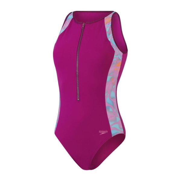 Calzoneta Speedo EcoEndurance+ Hydrasuit Panel mujer magenta/hojas aqua