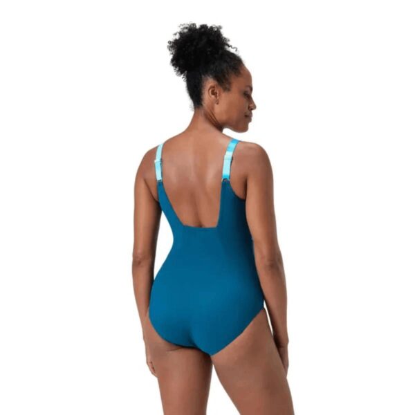 Calzoneta Speedo Shaping ContourEclipse mujer verde jade busto estampado - Imagen 3