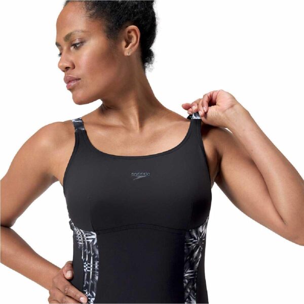 Calzoneta Speedo Shaping mujer negro/blanco - Imagen 2