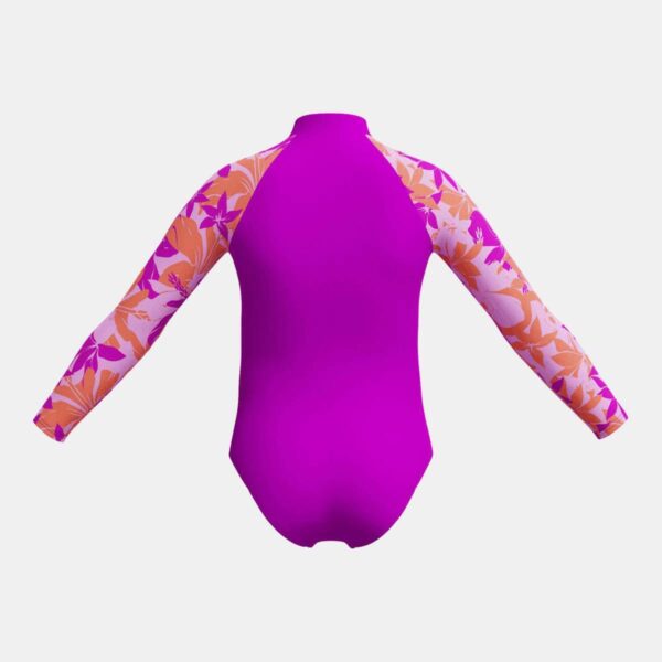 Calzoneta Speedo M/L niña rosada/flores magenta - Imagen 2