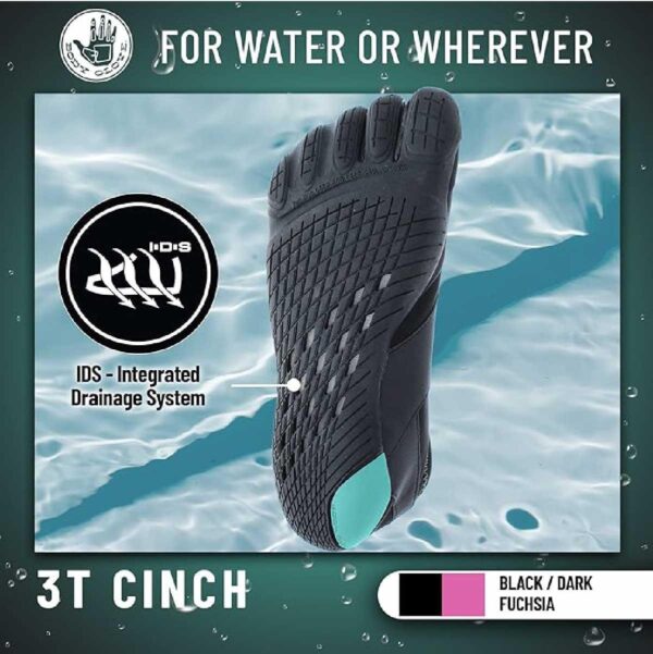 Zapato de agua Body Glove Cinch mujer negro/aqua/fucsia - Imagen 5