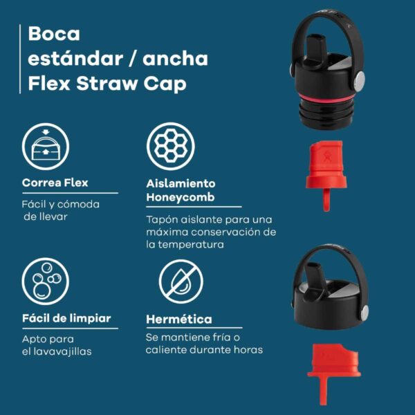 Straw cap Hydro Flask para pachon Wide Mouth - Imagen 8