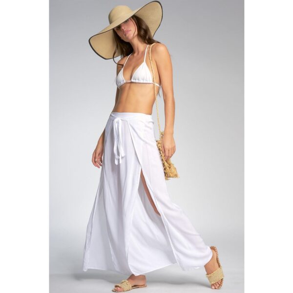 Pantalon Elan wrap leg blanco - Imagen 2
