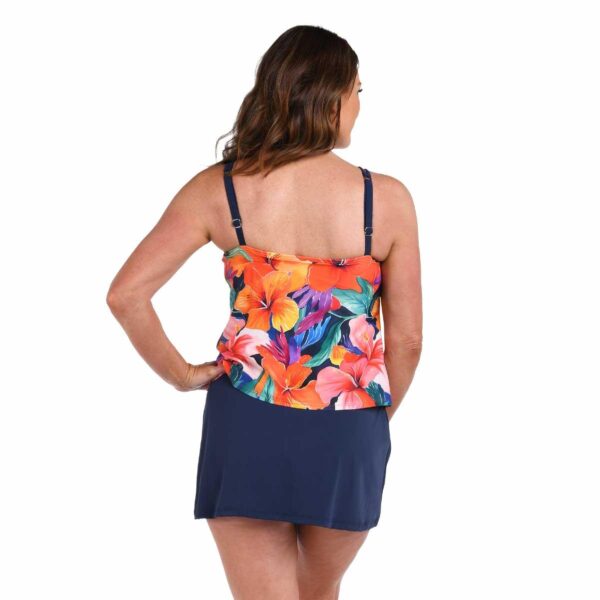 Top Tankini Maxine Hibiscus Honey cuello alto - Imagen 2