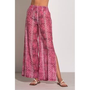 Pantalon Elan Tulum rosado abierto a un lado