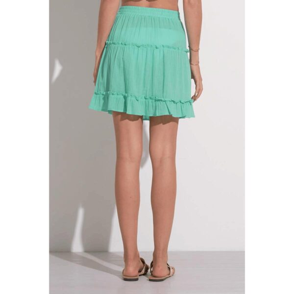 Falda Elan corta algodón verde menta - Imagen 3