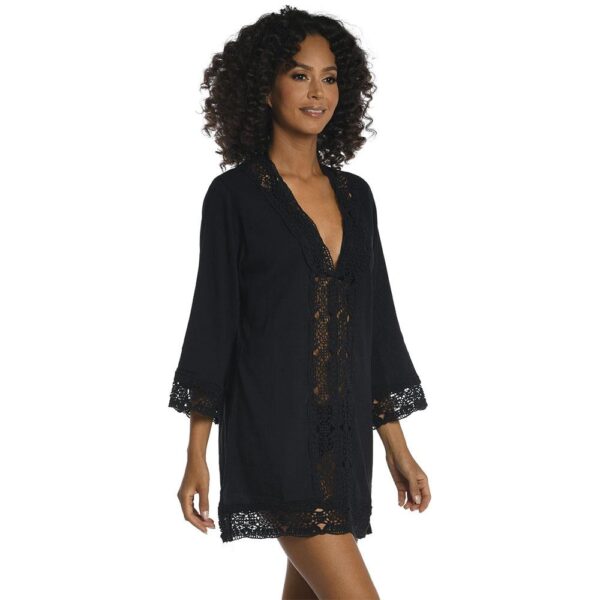 Tunica LB M/L negra orilla crochet - Imagen 2