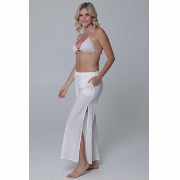 Pantalon J.Valdi amarre a un lado Matira blanco - Imagen 2