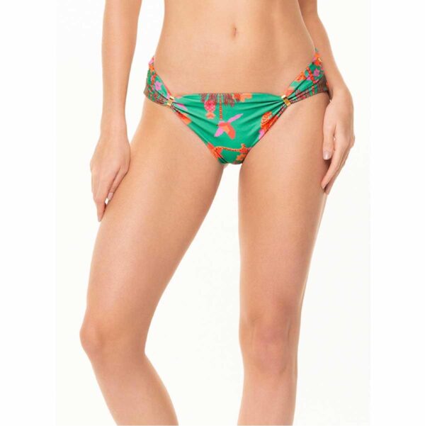 Bottom Garotas Amazonico verde con fucsia reversible