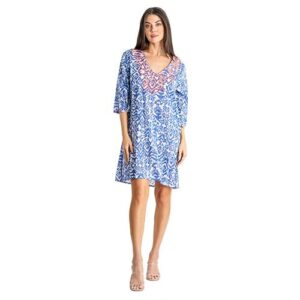 Tunica La Moda corta print azul