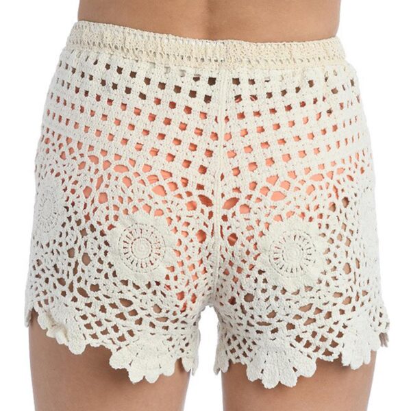 Short Citrus crochet beige mujer - Imagen 2