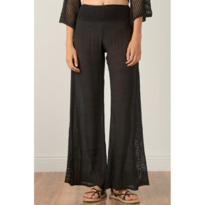 Pantalon Elan con elastico lado crochet negro