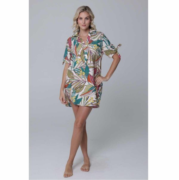 Camisa J.Valdi larga Funky Palm