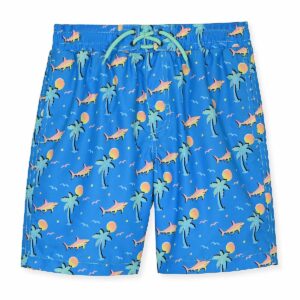 Calzoneta Beach Bros 80´s Shark Palm azul niño