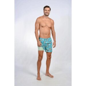 Calzoneta Ingear con boxer verde con tortugas celestes hombre