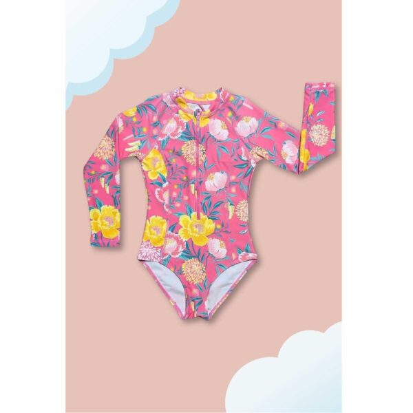 Calzoneta Stylish M/L roja con flores niña 4-10yr