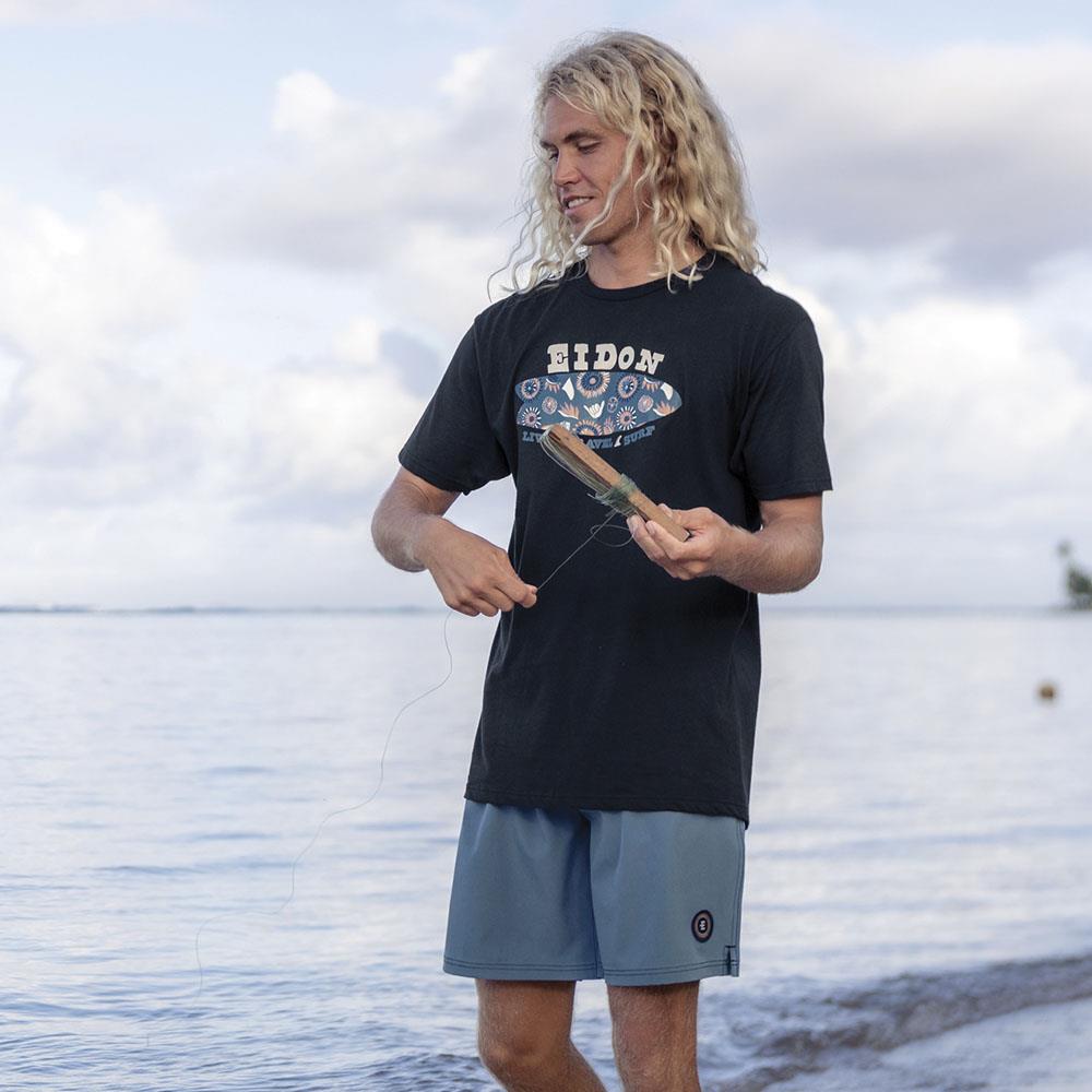 T-Shirt Eidon Finneus Fish azul hombre - Imagen 5