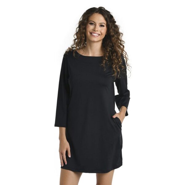 Vestido LB corto M/L negro lycra - Imagen 4