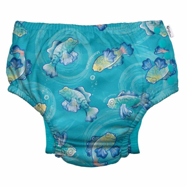 Pañal de agua Green Sprouts Eco Snap pescados aqua