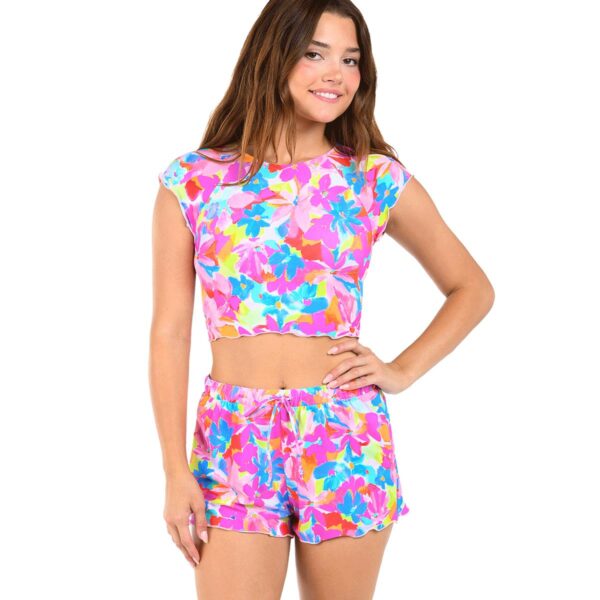 Short Citrus Color Me Floral rosado mujer - Imagen 3