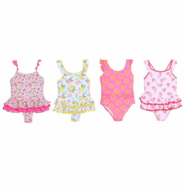 Calzoneta Real Love SS rosado con flores naranja niña 2T-4T - Imagen 4