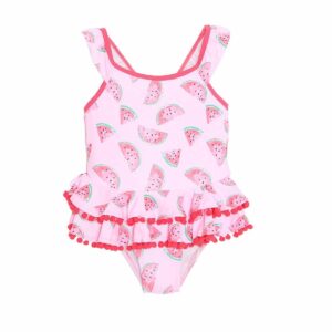 Calzoneta Real Love SS ruffle y ponpones sandia niña 2T-4T