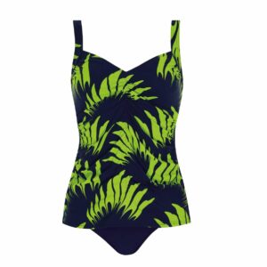 Tankini Sunflair 2 pzas 78016 azul hojas verdes