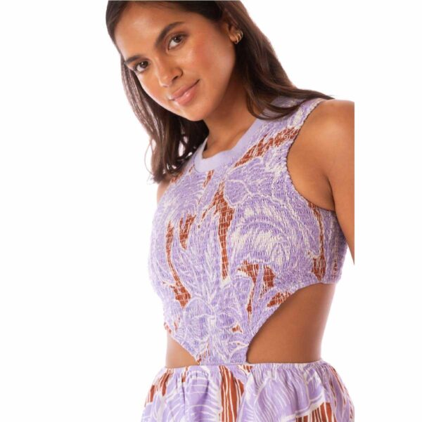 Vestido corto Maaji SP25 Wisteria Bloom Freya reversible - Imagen 3