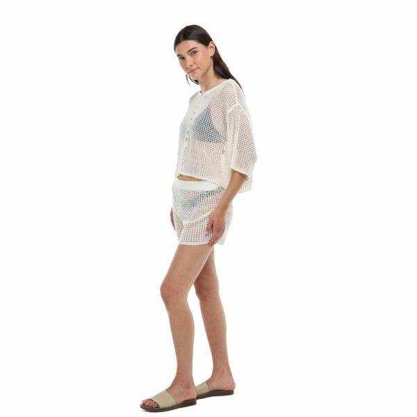 Camisa Eidon corta Bella calada crema mujer - Imagen 2