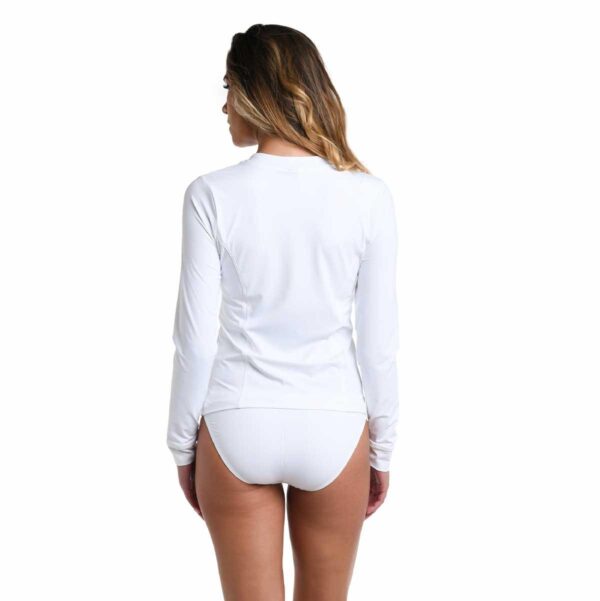 Rashguard LB M/L blanca zipper - Imagen 3