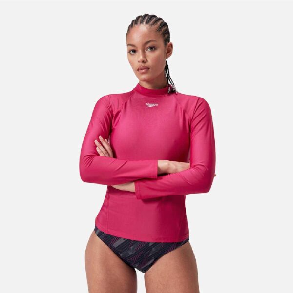 Rashguard Speedo M/L Essential mujer morada - Imagen 3
