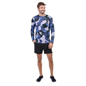 Rashguard Ingear M/L hombre camuflaje azul