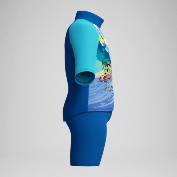 Set de Rashguard y Jammer Speedo M/C 2pzas niño muñecos surfeando - Imagen 2