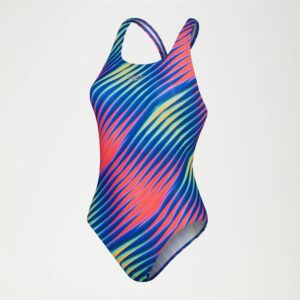 Calzoneta Speedo Endurance+ Allover Digital Powerback mujer lineas colores