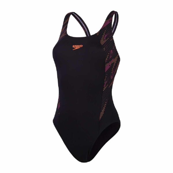 Calzoneta Speedo Endurance+ HyperBoom Splice muscleback mujer negro/naranja