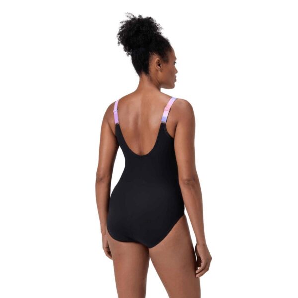 Calzoneta Speedo Shaping LunaLustre mujer negro linea violeta - Imagen 3