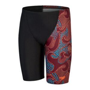 Jammer Speedo Digital Allover V-cut niño negro/olas rojas