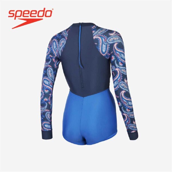 Calzoneta Speedo M/L pierna baja mujer azul paisley - Imagen 2