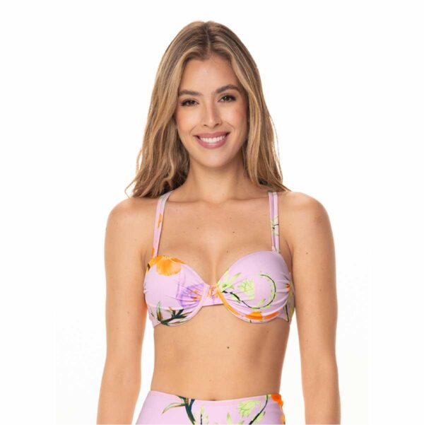 Top Garotas Syringa morado flores naranja copa - Imagen 3