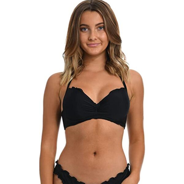 Top Hobie ruffle underwire negro mujer - Imagen 2