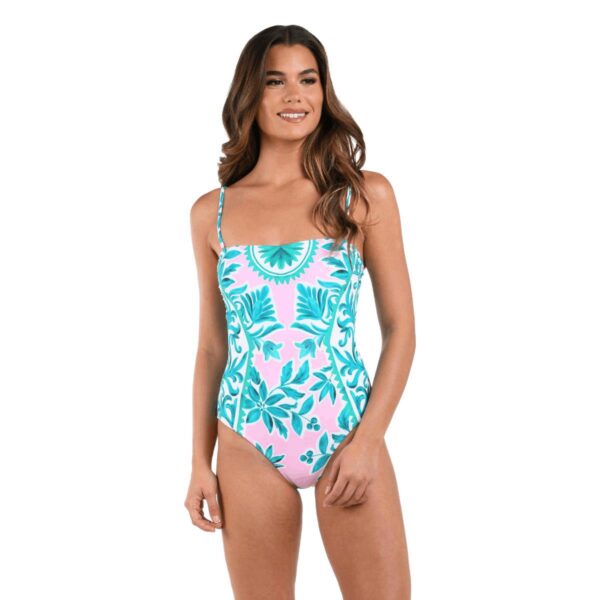 Calzoneta LB Opulent Palm strapless bandeau