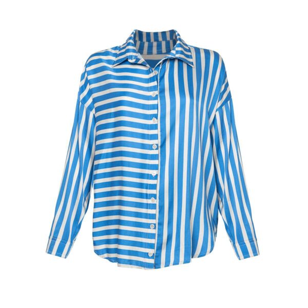 Camisa Maaji SP25 Azure Stripes Manele - Imagen 4