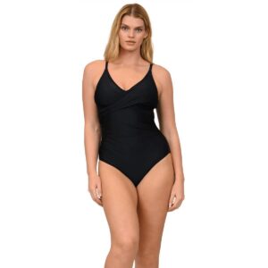 Calzoneta Beach Party SS twist front solida negra mujer