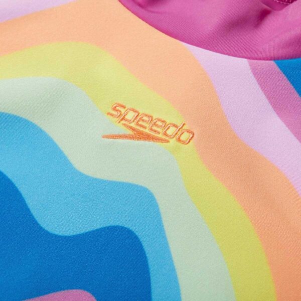 Rashguard Speedo M/L niña rosado olas de colores - Imagen 3