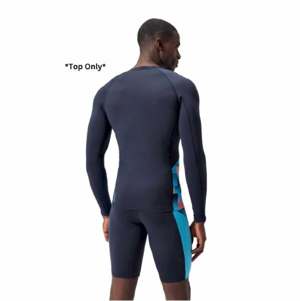 Rashguard Speedo M/L Endurance+MAX hombre azul/cuadros celestes - Imagen 6