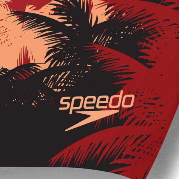 Gorra Speedo Silicon Cabello Largo rojo estampado palmeras - Imagen 2