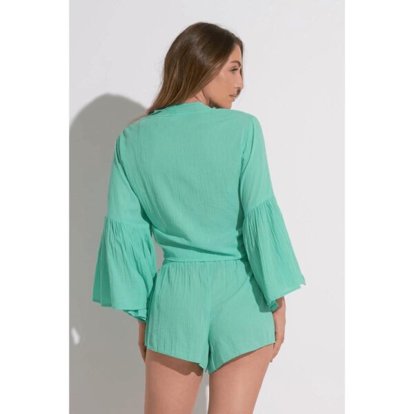 Crop top Elan algodón verde menta - Imagen 2