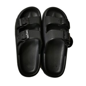 Sandalia Surf 7 FF344 doble hebilla negro mujer