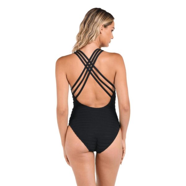 Calzoneta LB Fluid Lines mesh negro crossback - Imagen 2